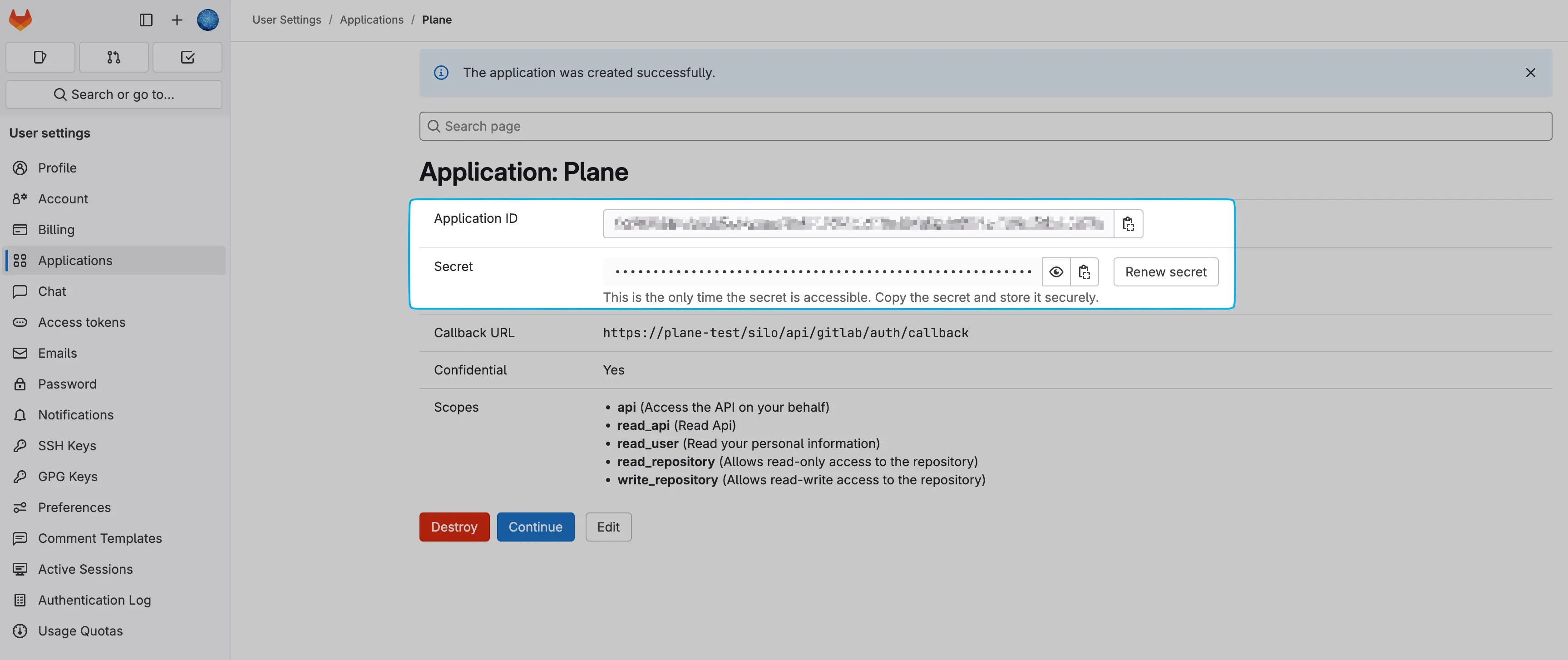 Copy credentials